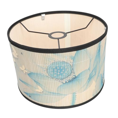 Veemoon 和風竹製ランプシェード 軽量 竹素材 簡単取付け インテリア照明アクセサリー 室内装飾用 吊り下げ テーブルライト対応 贈答用にも