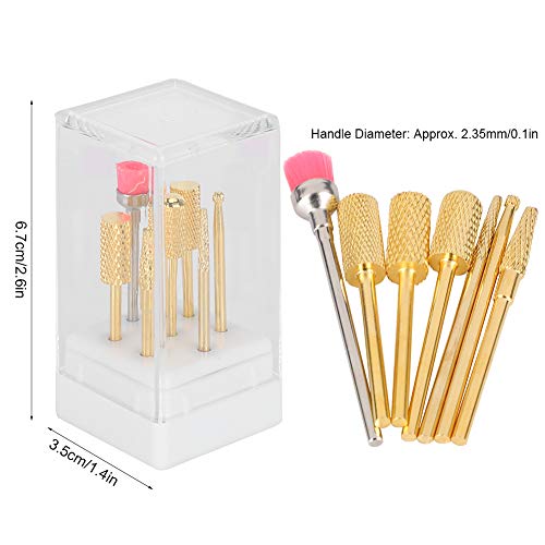 Set de 7 piezas de fresas para uñas de tungsteno miniatura 5
