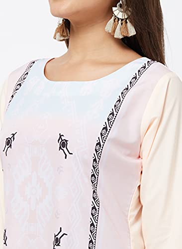 Image of LookMark Womens Printed Crepe A-Line Kurti (Pack of 2 Kurti)