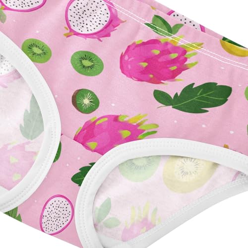 Wusikd Cute Dragon Fruits Pink Girls' Underwear Cotton Girls Briefs Soft Toddler Underwear 2T4