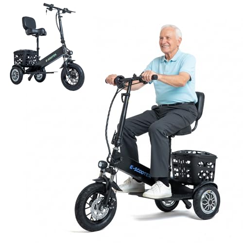 3 Wheel Mobility Scooter for Adults & Seniors, Lightweight F...