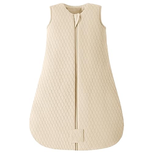 Yoofoss Schlafsack Baby Winter Baumwolle 2.5 TOG Warm Baby Winterschlafsack Weich Babyschlafsack Neugeborene im 0-6 Monaten Perfekte für Winter Khaki