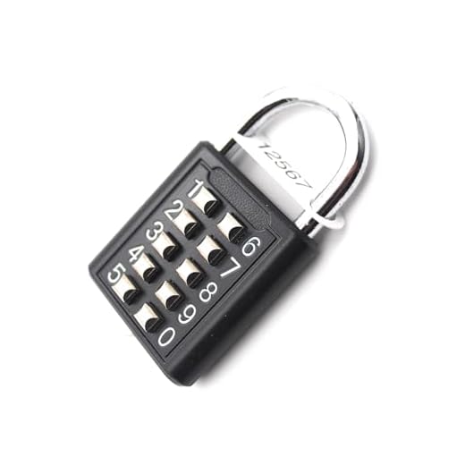 Padlock - Digits Combination Lock,Button Combination Security Padlock Digital Lock, for Gym or Sports Locker, case, Toolbox, Fence, hasp Cabinet (Black)