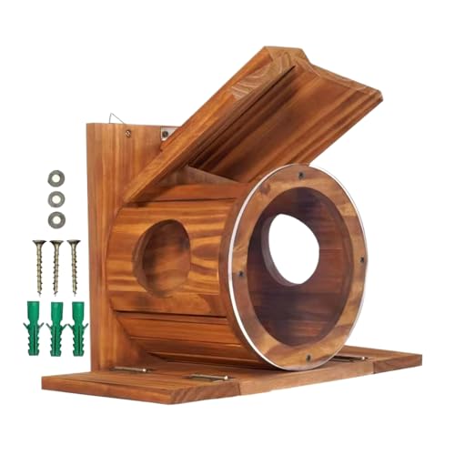 baabeash de Madera para Ardilla, con Orificios de ventilación, para Colgar nueces, mazorcas de maíz, heno en el jardín, al Aire Libre en el árbol