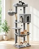 Leejard kratzbaum Groß 150 cm hoch, Katzenbaum mit Große Plattformen