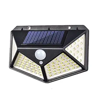 Swadhin Solar Wall Lights Waterproof Outdoor 100 LED Solar Powered Motion Sensor Lights Wireless Solar Security Night Lights for Home Garden Fence Patio Garage Deck Yard