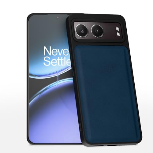 Image of Pikkme Back Cover for OnePlus Nord 4 5G | PU Leather, Full Camera Protection, Super Soft-Touch & Raised Edges Bumper Case (Blue)