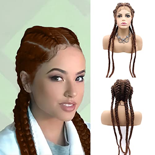 Perruque tressée marron lace front pour changer de look sans abîmer vos cheveux