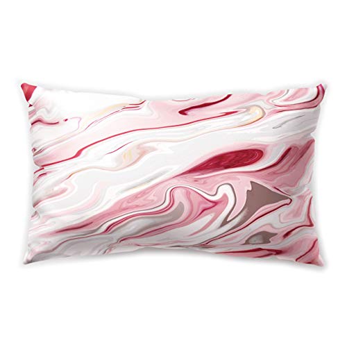 Hengjiang - Funda de cojín Rectangular de Estilo nórdico, geométrico, Color Chocolate Melted Bloques de impresión de Doble Cara Suave de Felpa, 30 cm x 50 cm, poliéster, 02, About 50 * 30cm