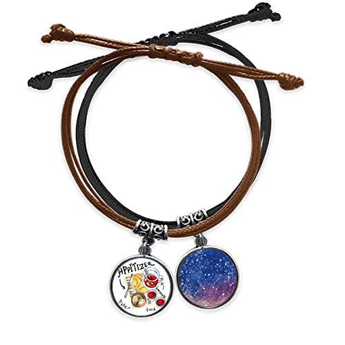 Bracelet corde de France style cuir et étoile pour apéritif