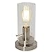 Light Accents Antique Style Table Lamp with Vintage Edison Bulb (Brushed Nickel)