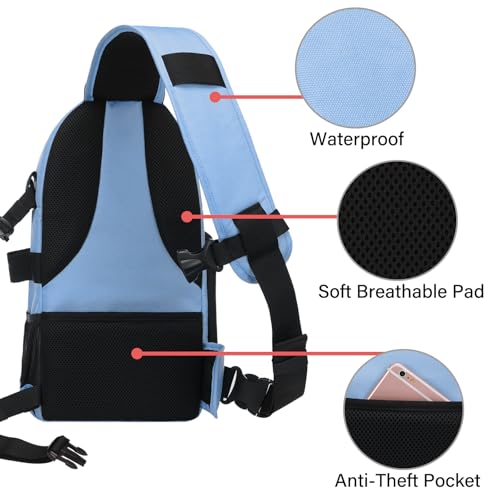 image for MOSISO Camera Sling Bag, DSLR/SLR/Mirrorless Camera Backpack Case Shoc