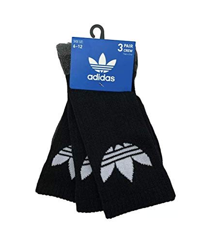 Adidas Men's 3 Pair Crew Socks Shoe Size 6-12