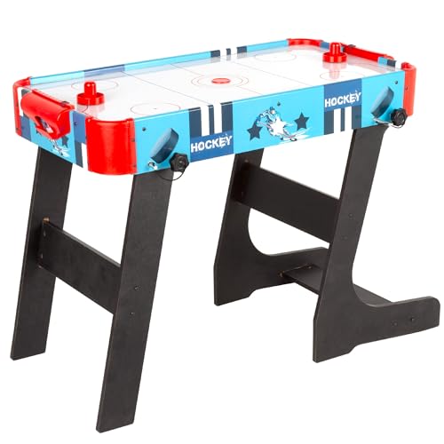 ColorBaby 85429 CB Games Mesa Air Hockey niños, Patas Plegables, 81x42x63 cm, 2 Jugadores, Marcadores manuales, De Madera Resistente, Juegos de Mesa, Juego Discos Aire, +6 años