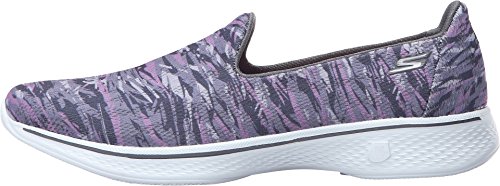Skechers Skechers Performance Women's Go Walk 4 Electrify Walking Shoe,Gray/Purple,8.5 M US