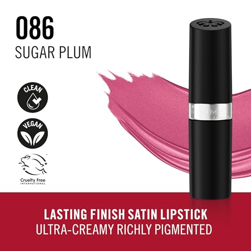 Image of Rimmel London Lasting Finish Creamy Cream Lipstick, Sugar Plum, 4 g