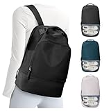 VENATIN Gym Backpack for Women, Gym Bag with Shoe Compartment, Water Resistant Lightweight Sports Yoga Travel Backpack with Wet Pocket,Cheer Backpack,Black