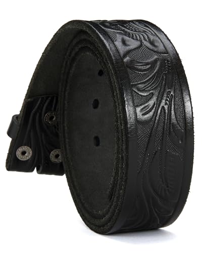 Image of CHAOREN Western Belts for Men without Buckle - Cowboy Belt 1.5 inch Full Grain Leather Belt for Jeans - One Solid Piece Leather