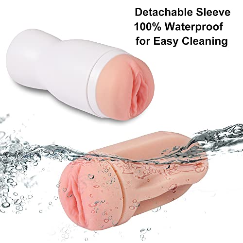 Image of Male Masturbator Pocket Pussy Stroker Masturbation Cup with Realistic Vagina Flesh Toy Men Penis Stimulation Adult Blowjob Masturbators Sex Toys for Men