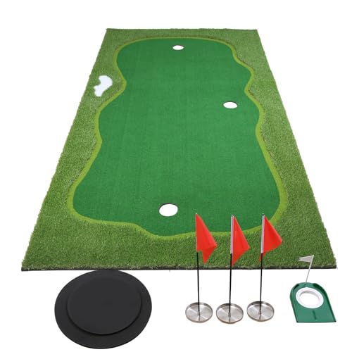 Image of Golf Putting Green, Practice Putting Green Mat, Large Professional Golfing Training Mat for Indoor Outdoor