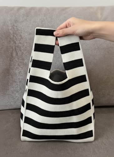 Image of Knot Bag, Mini Knit Tote Bag, Extra Thickened Japanese Knot Bag, Wristlet Handbag - 1 /2 /6 Pack