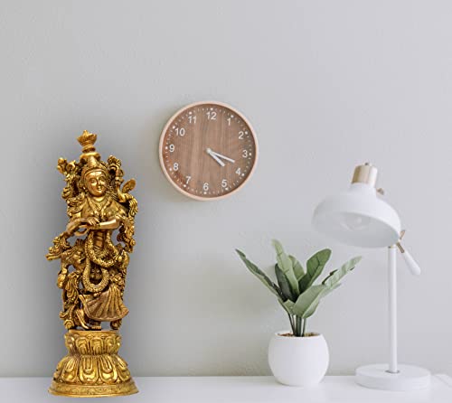 Estatua grande de Radha Krishna de latón 21 pulgadas miniatura 7