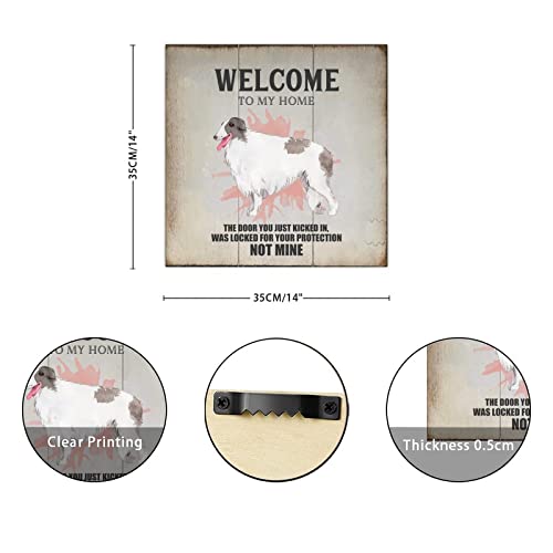 Plaque rétro bois Welcome déco cuisine salon rustique - 3