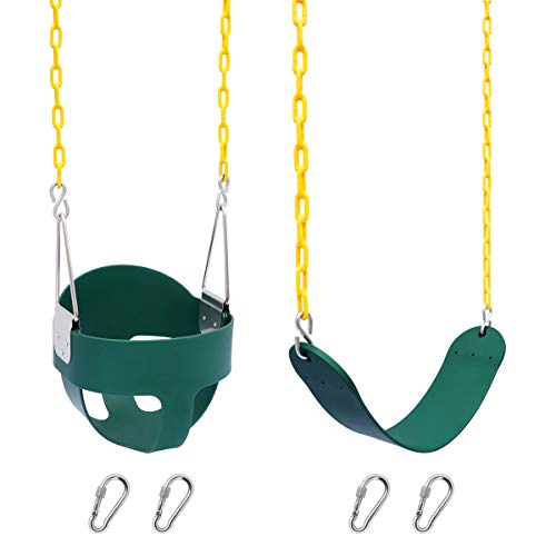 Tgzwme 2 Pack High Back Full Bucket Swing and Swings Seats Heavy Duty