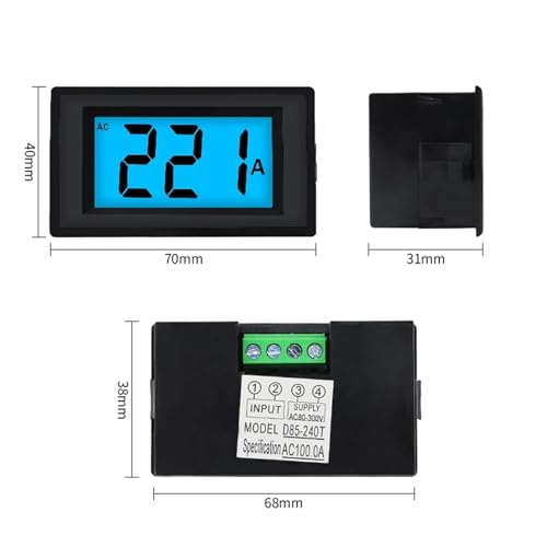 Ampèremètre D85-240T LCD pour résoudre les problèmes de surcharge électrique 10A