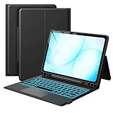 Clavier Folio avec pavé tactile - Le clavier ergonomique Trackpad pour Galaxy Tab A9+, qui utilise un contrôle de tablette multi-puissance bien connu pour toucher avec précision la navigation de la tablette A9+, sans souris séparée, vous permet de contrôler la tablette via différents pavés tactiles que vous pouvez l'utiliser comme un ordinateur portable pour modifier le document, parcourir l'application et le faire avec une vitesse, une construction de précision et de précision sans précédent