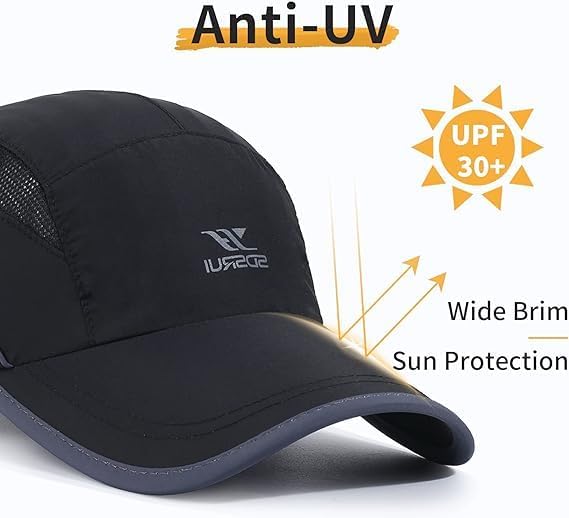 Running Hat Mesh Sports Cap Lightweight Quick Drying Runner Cap for Men Women - Image 2