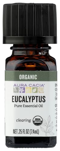 Aura Cacia Aceite Esencial Eucalipto Orgánico 0.25 Fl Oz miniatura 1