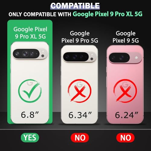 Image of Back Cover Case for Google Pixel 9 Pro XL | Sliding Camera Shield | Black Stereoscopic Stand | 360 Degree Protection Mobile Phone Case Cover for Google Pixel 9 Pro XL | PC, Black