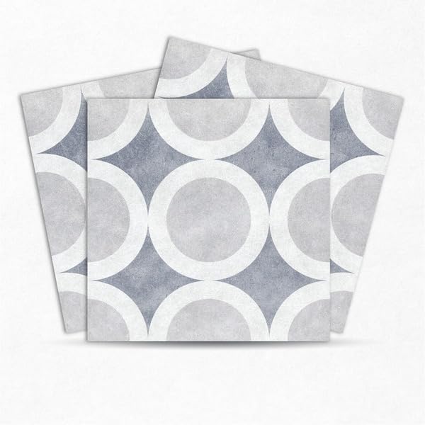 DIY Peel and Stick Floor Tiles, Wall Tiles for Kitchen, Living & Dining Room | Matte Flooring Tile FST016-6 X 6 Inches (Pack of 12)-Polyvinyl Chloride