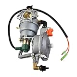 Lawnoval Dual Fuel Vergaser für LPG und Gas, kompatibel mit Champion 100155/100230/100297 Generatoren, passend für 7000W-10000W 439cc/459cc Motoren, Metallkonstruktion, einbaufertiges Kit