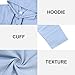 TRFIC Mens Cotton Linen Hoodies Long Sleeve Button Down Shirts Casual Hawaiian Beach Yoga Sweatshirts Blue