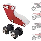 USTPO Motorcycle Chain Guide + Chain Rollers Wheels Aluminum Chain Guard Tensioner for XR CRF SSR TTR Apollo SDG 50 65 70 85 100 110 125 150 Mini Bike Dirt Pit Bike Red