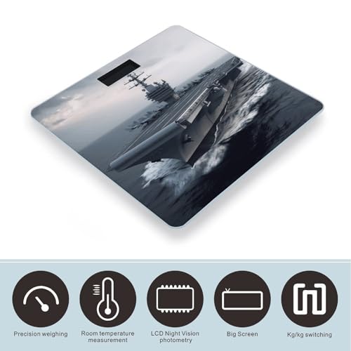 Balanza de baño digital con vidrio templado y pantalla LCD miniatura 3