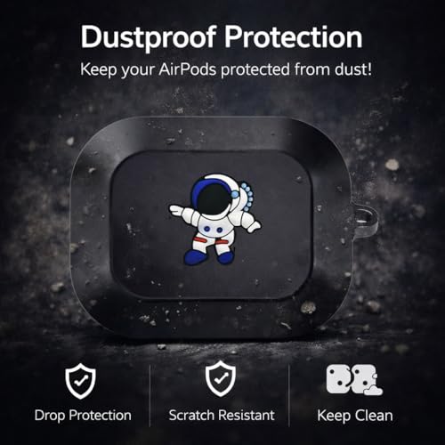 Image of Anvique Silicone Case Cover for Realme Buds Air 8, Dustproof and Shockproof Protection, Compatible with Realme Buds Air 8 (Blue Astronaut)