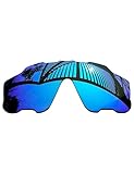 MYCOURAG UV Protection Polarized Replacement Lenses for Oakley Jaw-Breaker OO9290 Sunglasses Frame - Ice Blue Mirror Coated Polarized