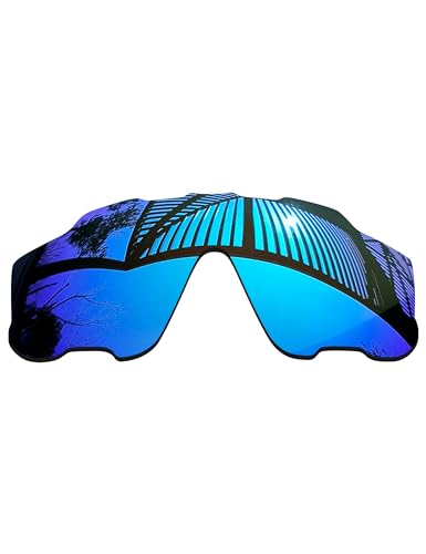 MYCOURAG UV Protection Polarized Replacement Lenses for Oakley Jaw-breaker OO9290 Sunglasses Frame - Ice Blue Mirror Coated Polarized