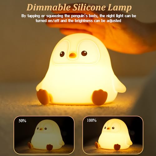 Lámpara de noche infantil de silicona recargable con temporizador miniatura 5