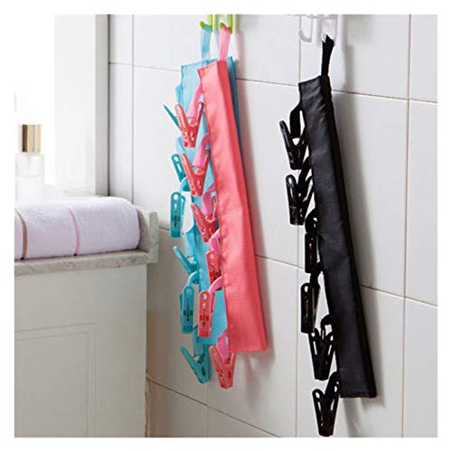 Étendoir à linge pliable multifonction avec pinces de suspension intégrées - 3