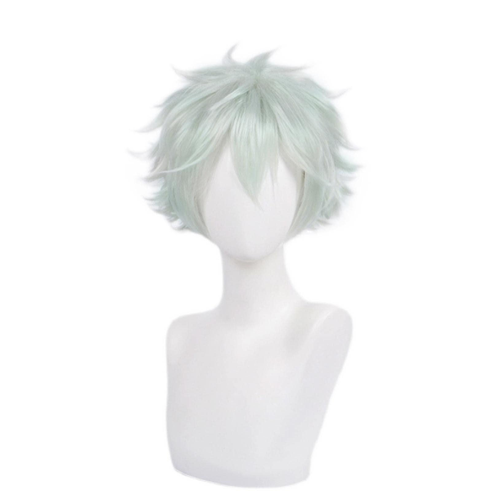 Anime Blue Period Cosplay Yaguchi Yatora Cosplay Wig Yaguchi Yatora Short Light Cyan Synthetic Fake Hair Pelucas + Wig Cap