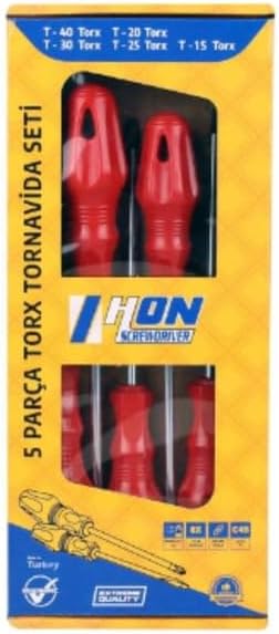 Hon 5 Parça Profesyonel Torx Tornavida Seti