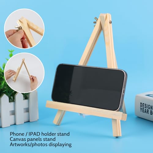 image for IPXEAD 26 PCS 9 Inches Tabletop Easels,Wood Easels, Easel Stand for Pa
