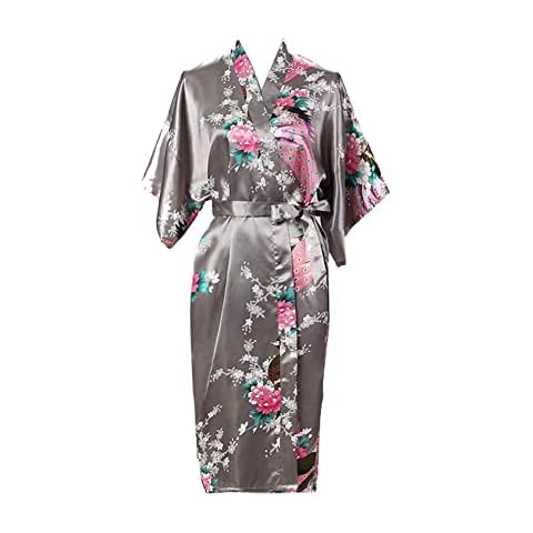 Max Hsuan Ladies Satin Kimono Robe Cover