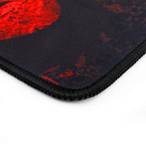 Redragon P016 Gaming Mouse Pad, Large 13 X 10.2 X 0.1 Inches, Stitched Edges, Waterproof, Black Red Dragon Design, Pixel-Perfect Accuracy Optimized For All Mmo Computer Mouse Sensitivity And Sensors #TOP6