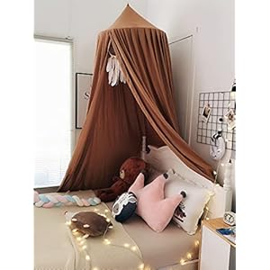 Crib Bed Canopy for Kids Girls, Round Dome Netting Mosquito Net Canopy Bed Curtain for Play Room Baby Bed Indoor Outdoor…