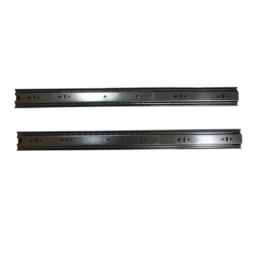 Schubladenschienen Kugelgelagerte Schubladenführungen seitlich, 43 mm, normale Vollverlängerung, dreiteilige Schrankführungen, Schienenführung for Schubladen, 1 Paar(35cm 14inch)
